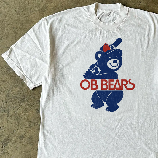 80s Vintage OB Bears Washed White Tee