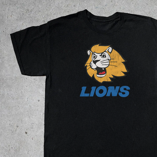 80s Vintage Samsung Lions Washed Black Tee