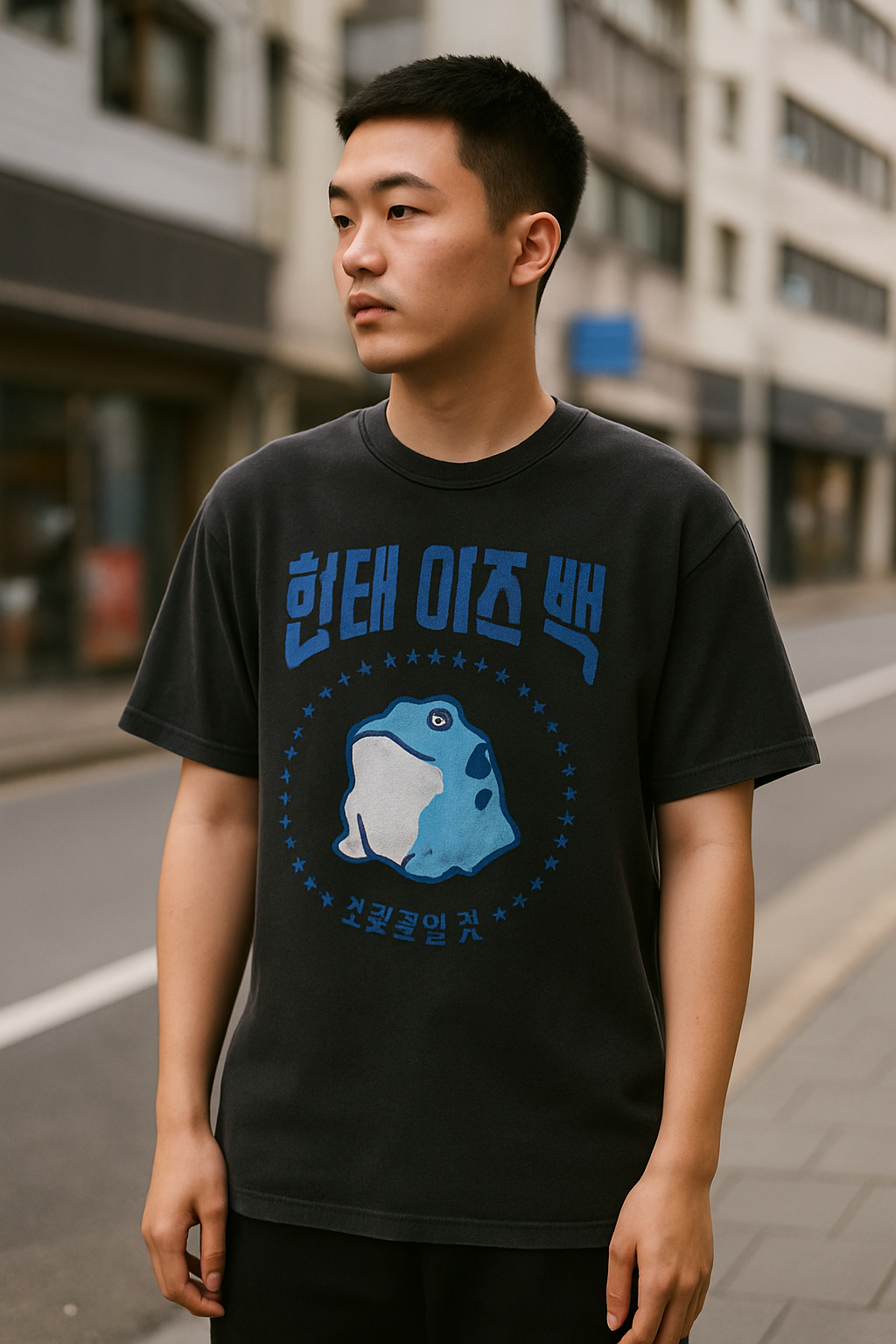 Jinro Soju Washed Black Tee lifestyle product image