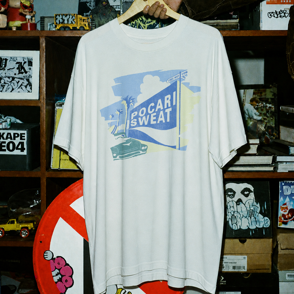 Vintage Pocari Sweat Washed White Tee