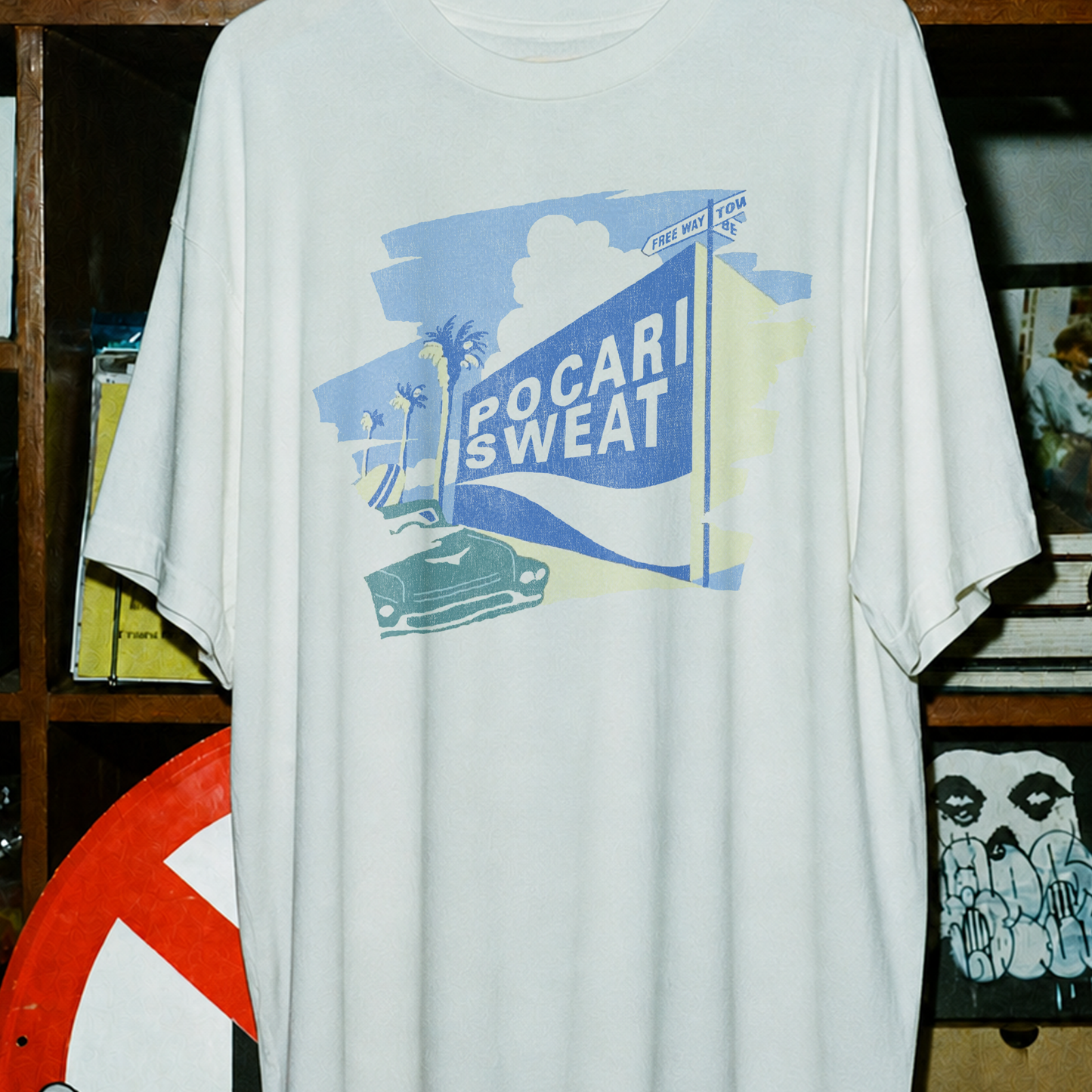 Vintage Pocari Sweat Washed White Tee