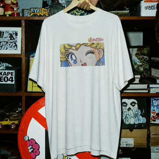 Vintage Sailor Moon Washed White Tee