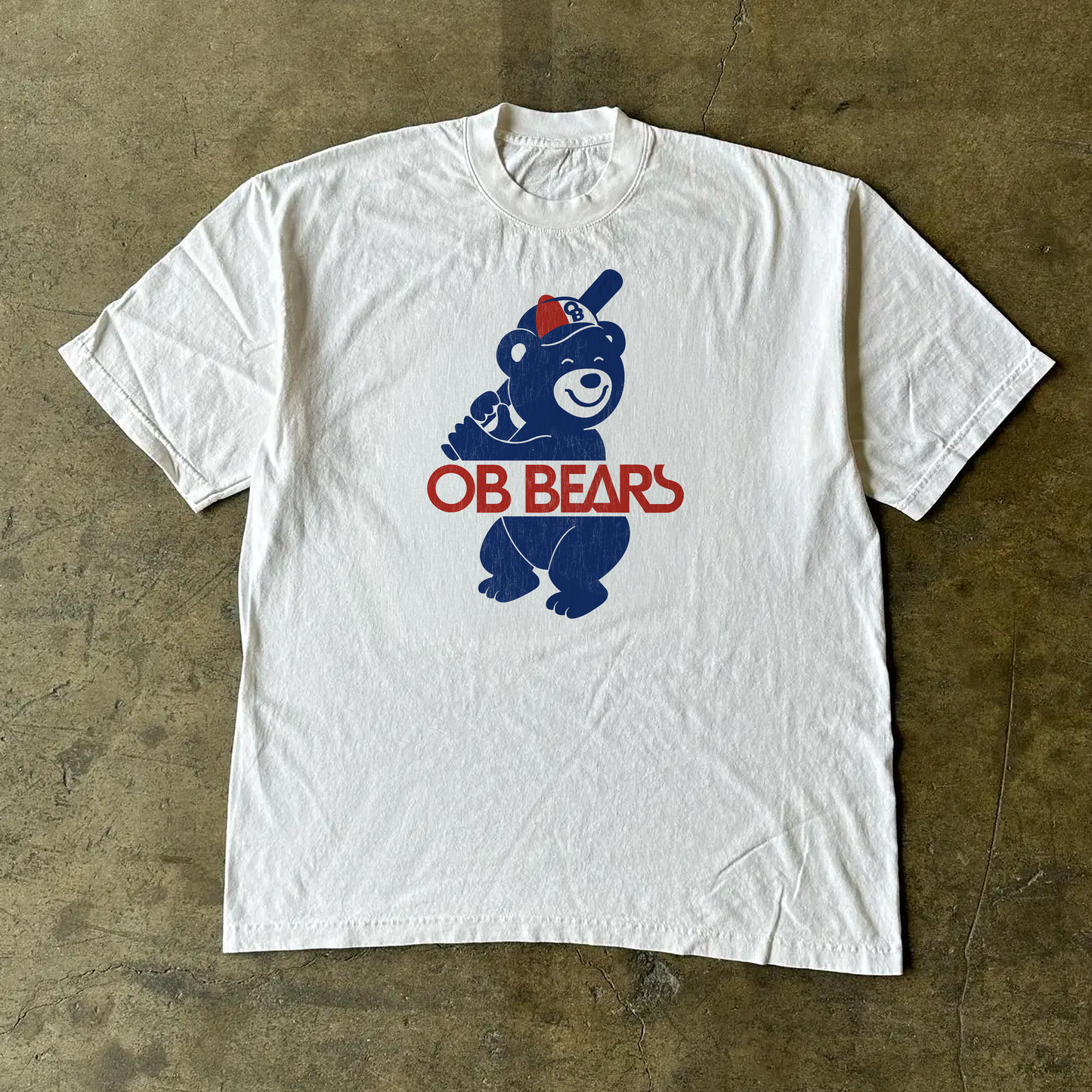 80s Vintage OB Bears Washed White Tee