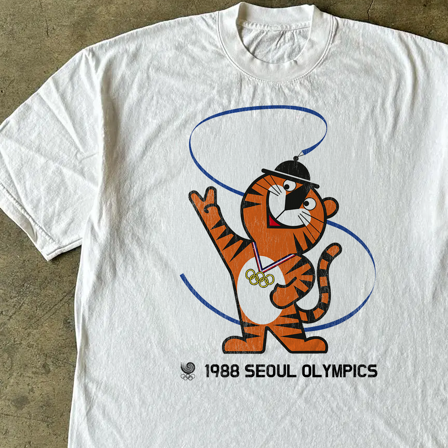 1988 Seoul Olympics Washed White Tee