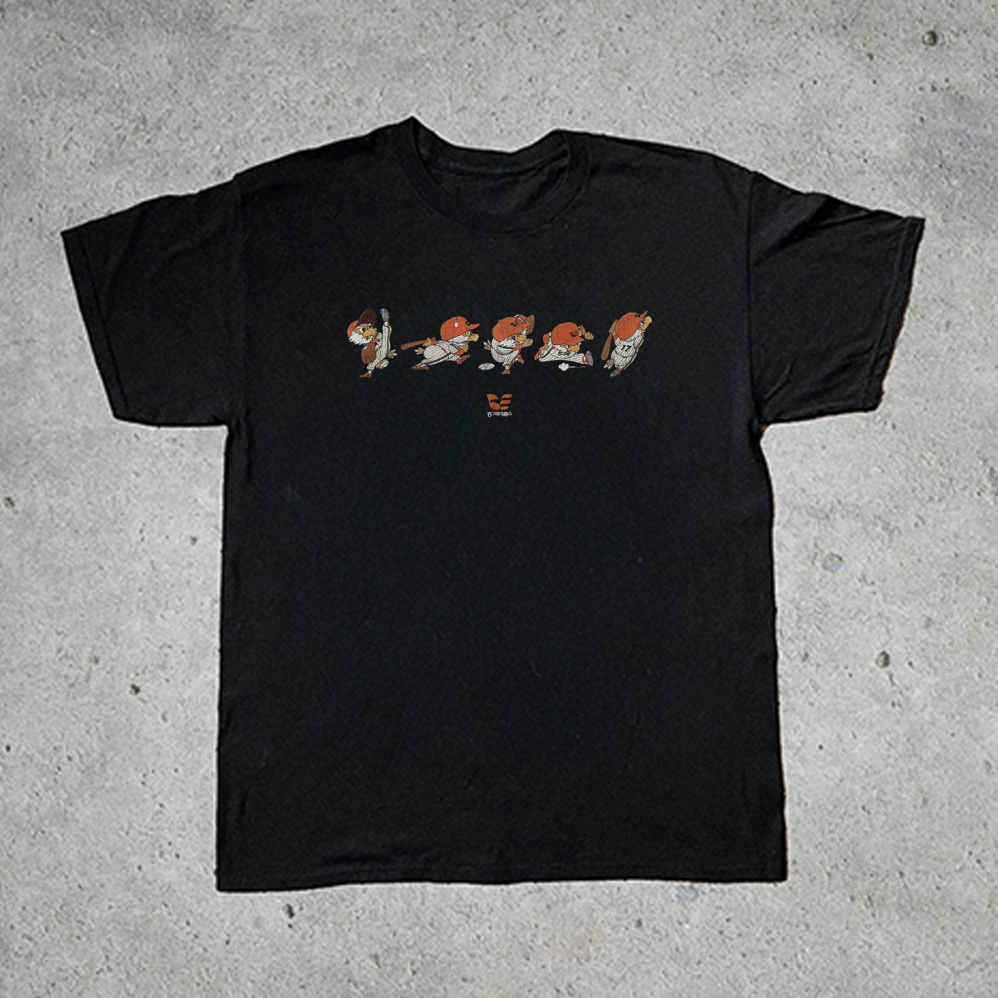 Vintage Binggrae Eagles Washed Black Tee