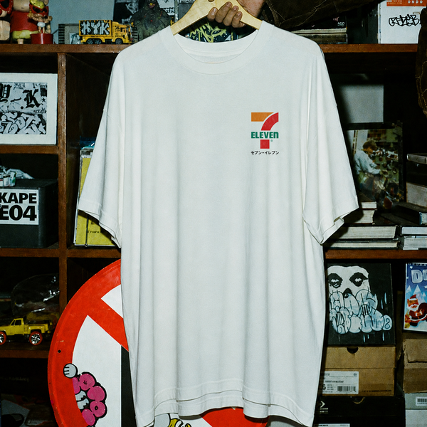 7 Eleven Japan Logo Washed White Tee