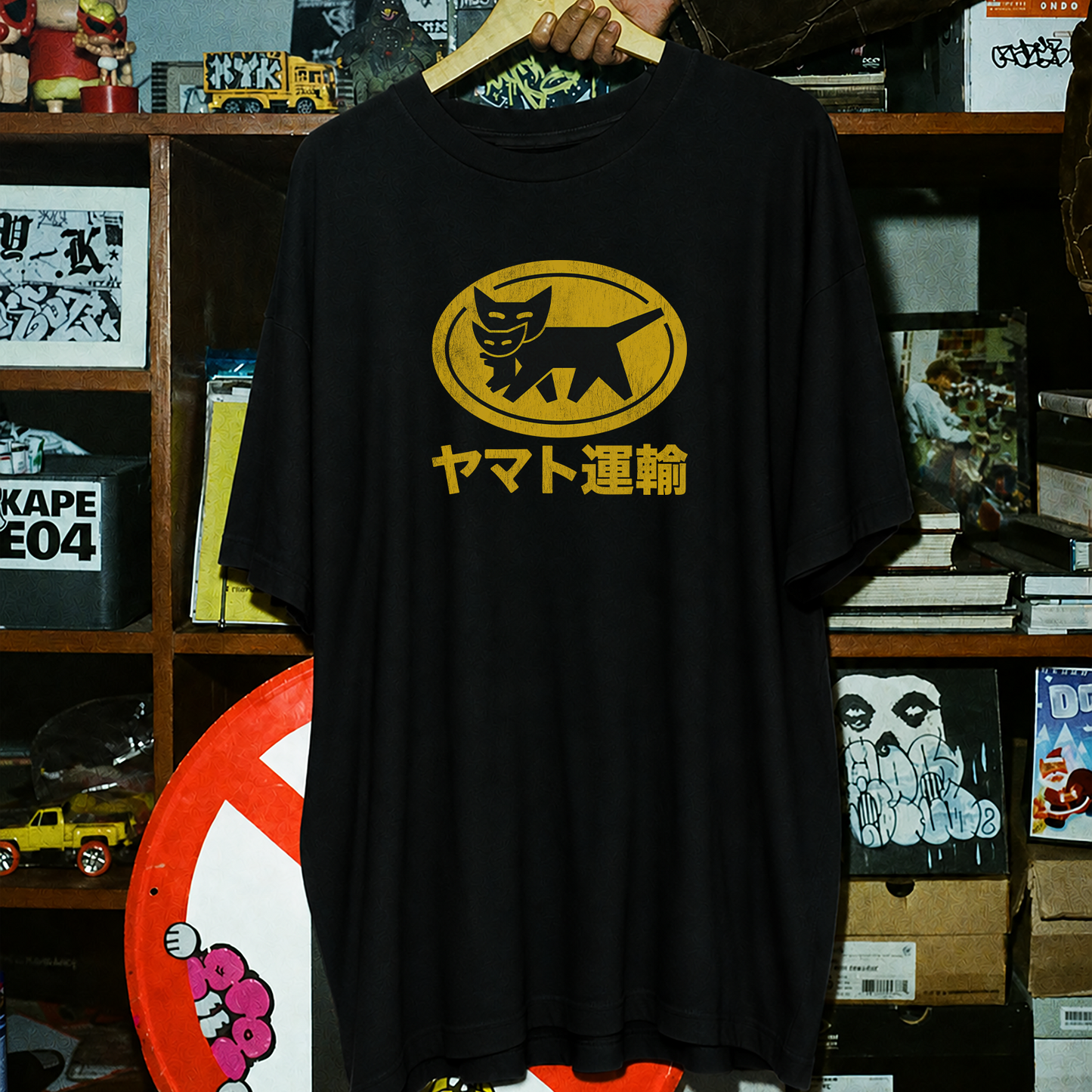 Vintage Yamato Transport Washed Black Tee