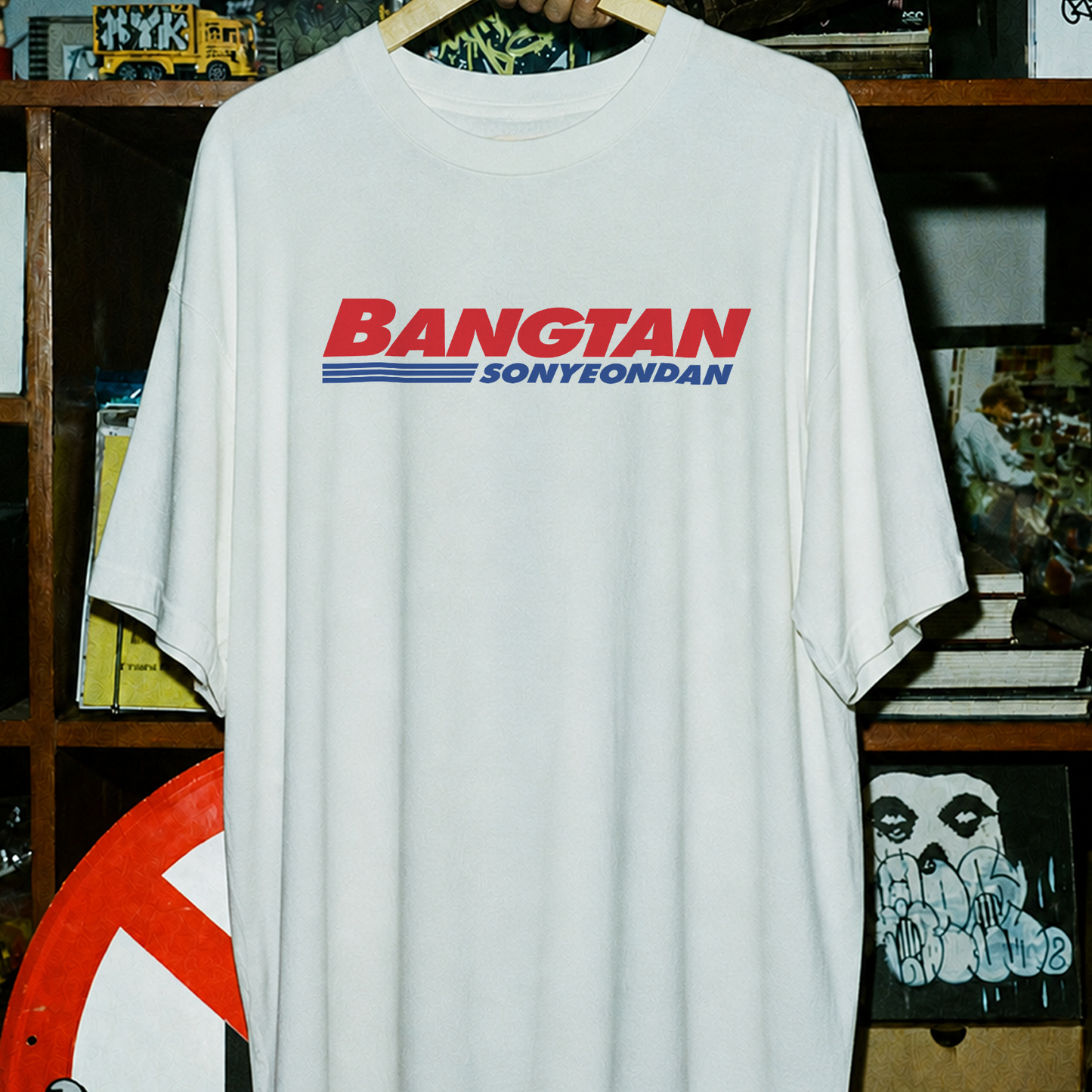 Bangtan Sonyeondan Washed White Tee
