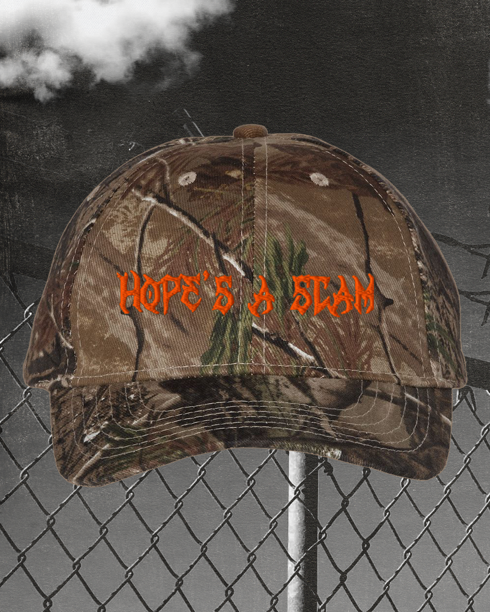 HOPE'S A SCAM CAMO HAT