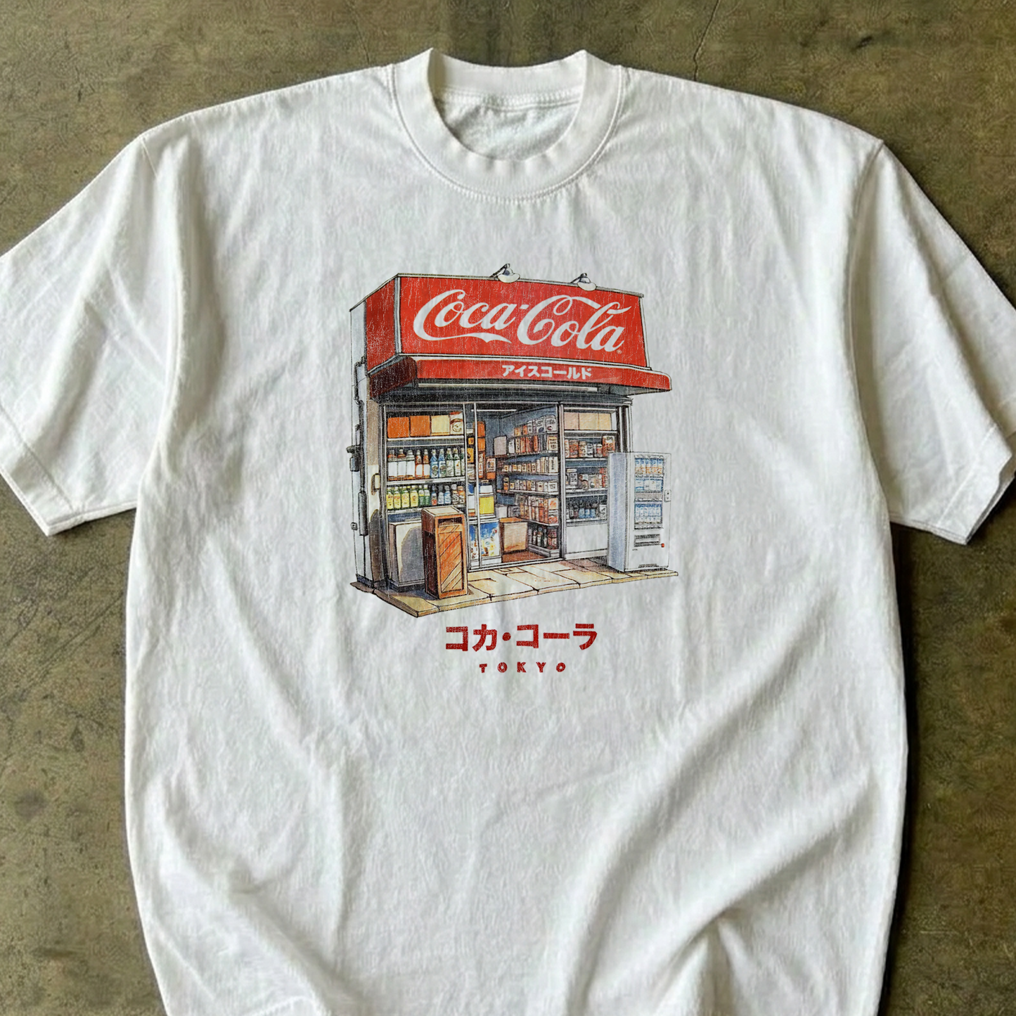 Vintage Coca Cola Japan Washed White Tee