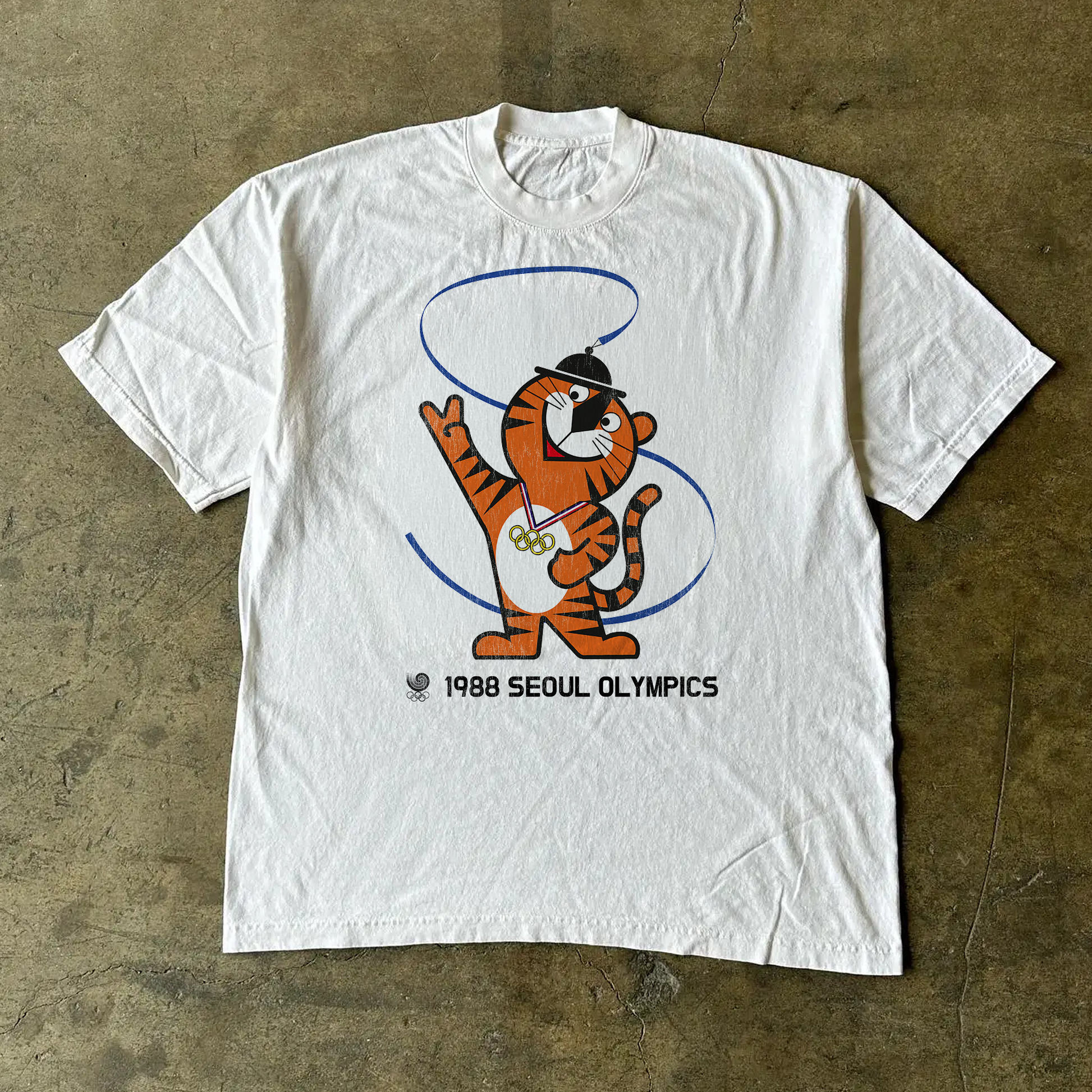 1988 Seoul Olympics Washed White Tee