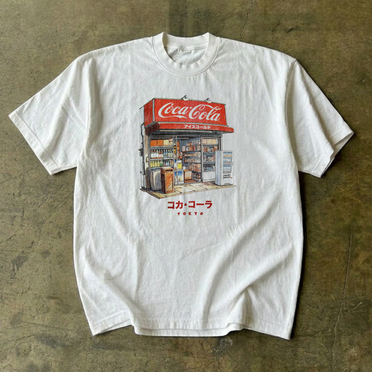 Vintage Coca Cola Japan Washed White Tee